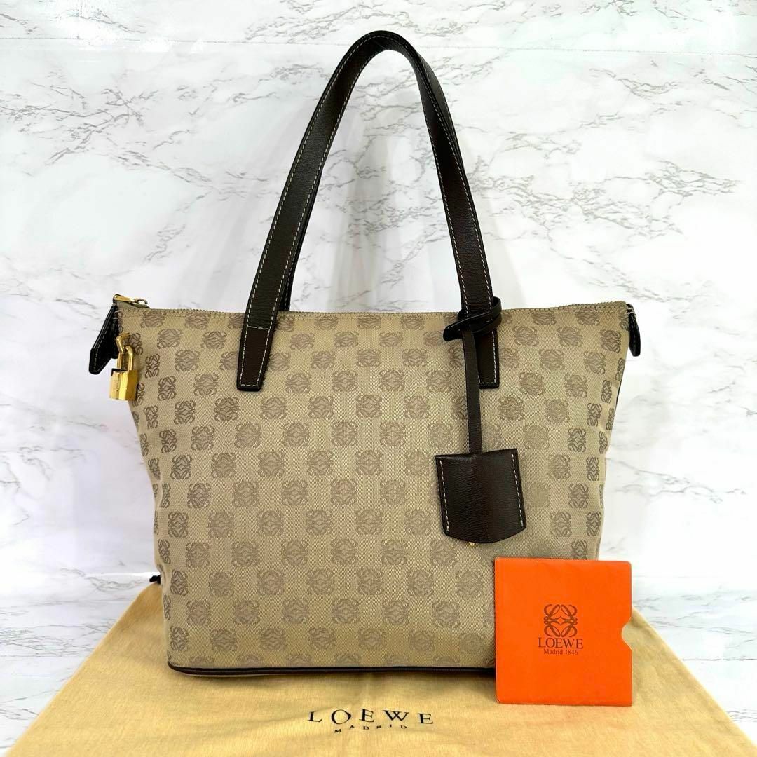 ロエベ LOEWE アナグラム トートバッグ レザー キャンバス ロエベ LOEWE アナグラム トートバッグ レザー キャンバス