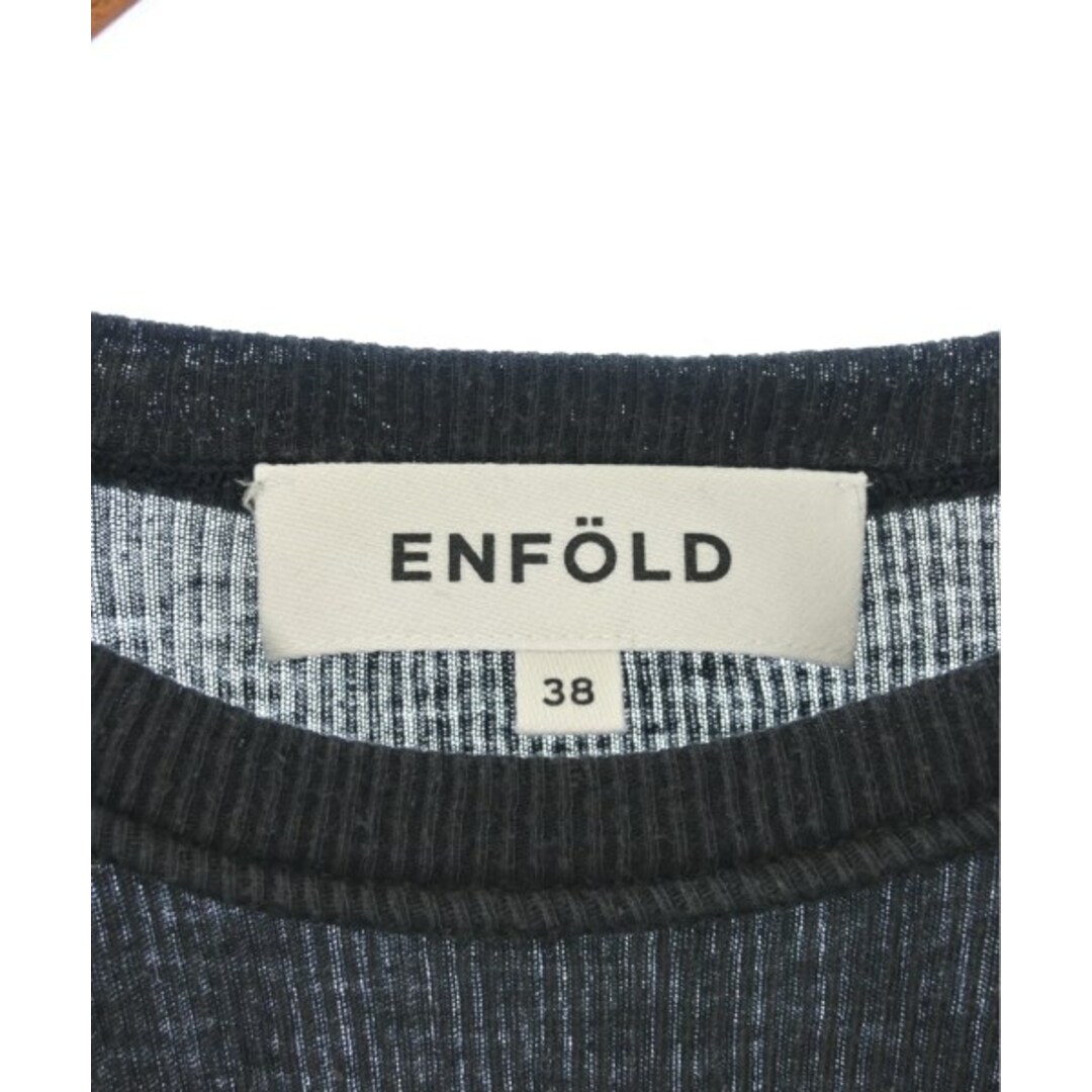 ENFOLD(エンフォルド)のENFOLD エンフォルド Tシャツ・カットソー 38(M位) 黒 【古着】【中古】 レディースのトップス(カットソー(半袖/袖なし))の商品写真