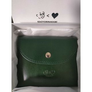 kaoyorinakami leather Wallet グリーン(折り財布)