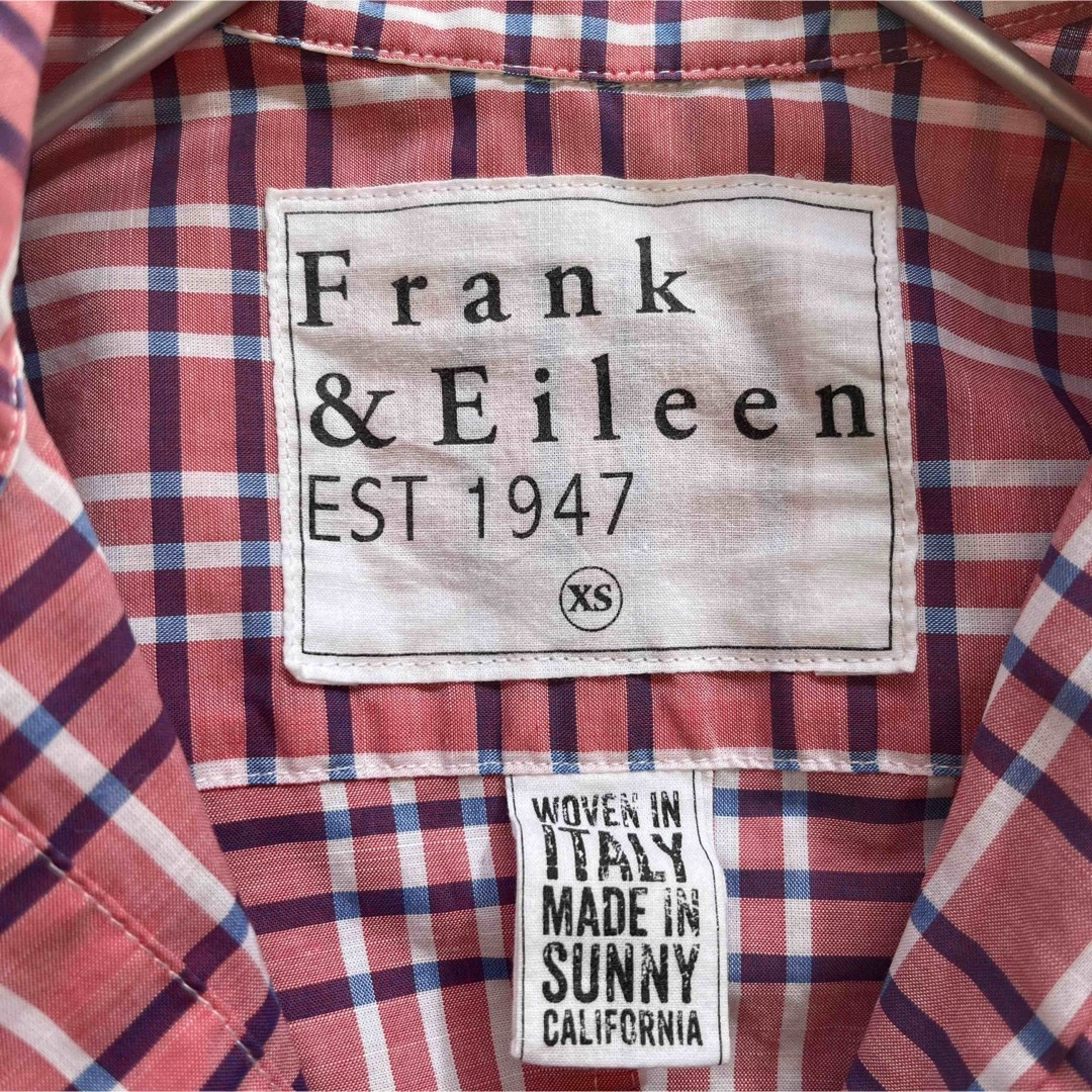 Frank&Eileen(フランクアンドアイリーン)の美品　Frank＆Eileen BARRY ピンク チェックスキッパーシャツ レディースのトップス(シャツ/ブラウス(長袖/七分))の商品写真