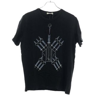 ヴァレンティノ(VALENTINO)のVALENTINO ヴァレンティノ コットンプリントTシャツ ブラック S NV3MG09G3LE(Tシャツ/カットソー(半袖/袖なし))