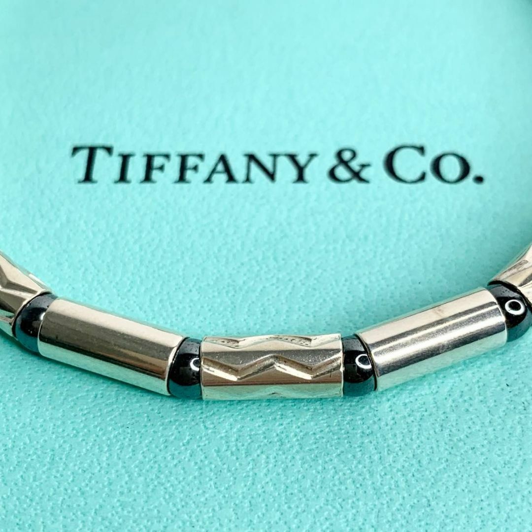 Tiffany & Co.(ティファニー)のティファニー 希少 ブレスレット アズテック ジグザグ ヘマタイト ci2 レディースのアクセサリー(ブレスレット/バングル)の商品写真