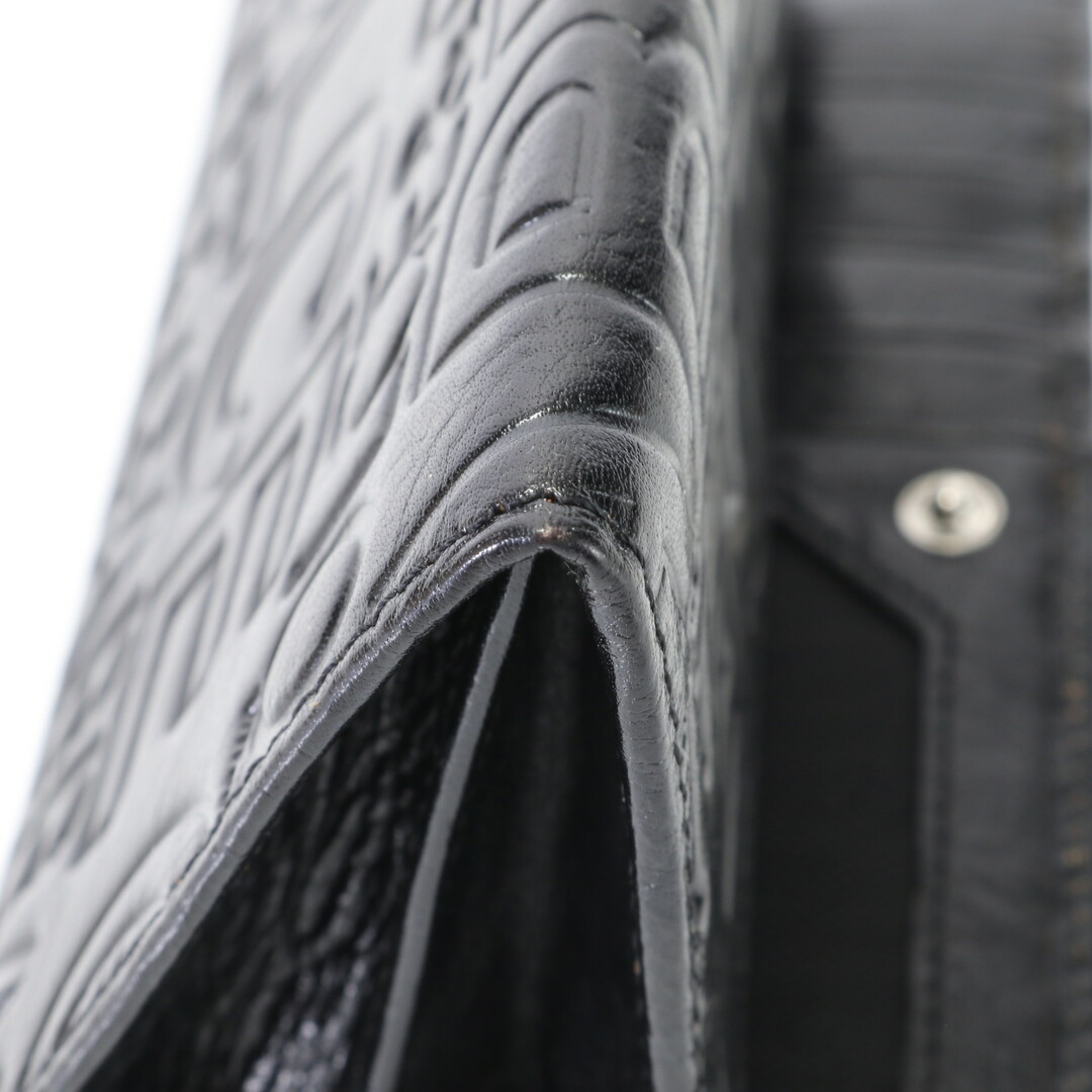 DOLCE&GABBANA(ドルチェアンドガッバーナ)の極美品 ドルチェアンドガッバーナ D&G ロゴ エンボス レザー 長財布 ロング ウォレット 本革 ブラック 黒 メンズ EEM V10-10 メンズのファッション小物(長財布)の商品写真