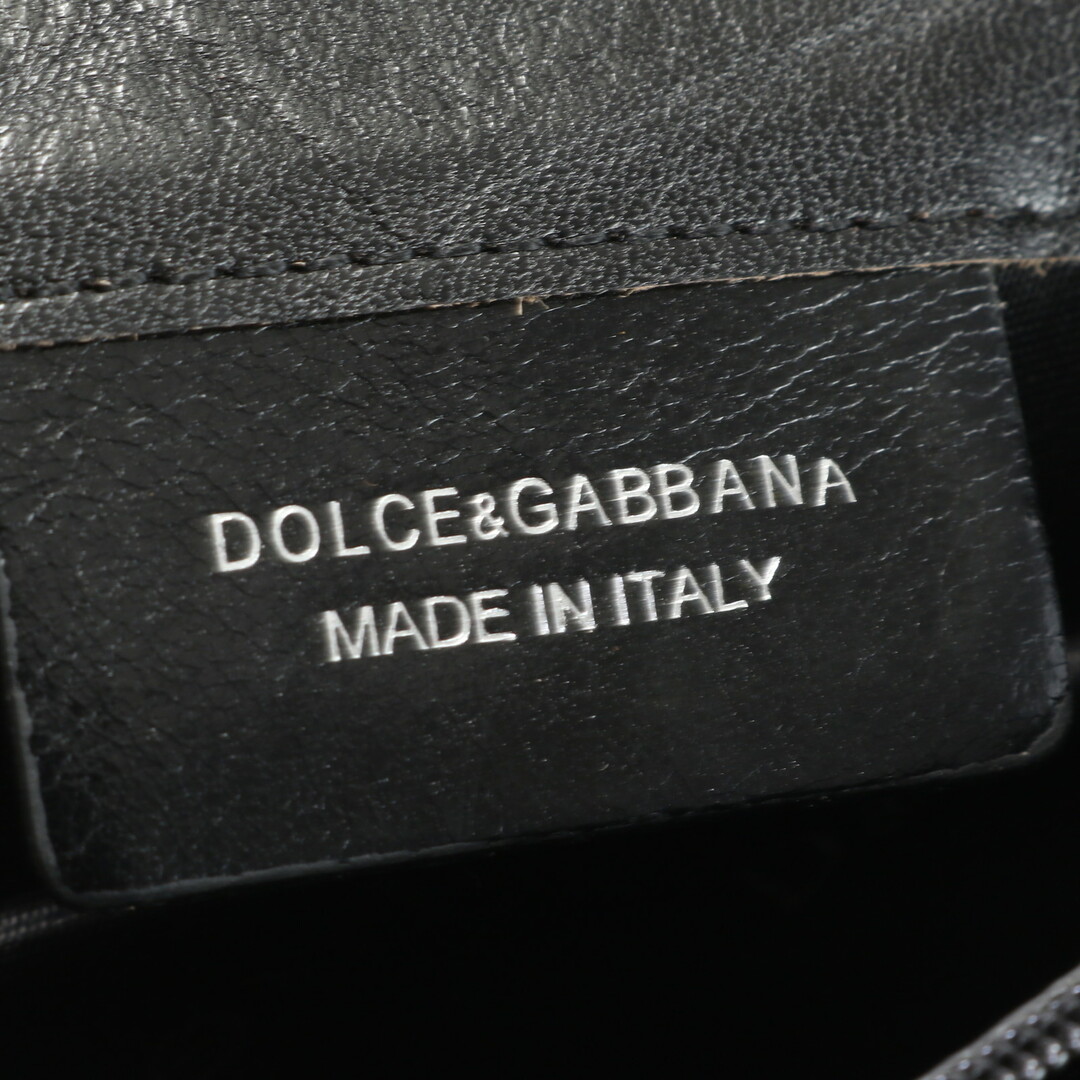 DOLCE&GABBANA(ドルチェアンドガッバーナ)の極美品 ドルチェアンドガッバーナ D&G ロゴ エンボス レザー 長財布 ロング ウォレット 本革 ブラック 黒 メンズ EEM V10-10 メンズのファッション小物(長財布)の商品写真