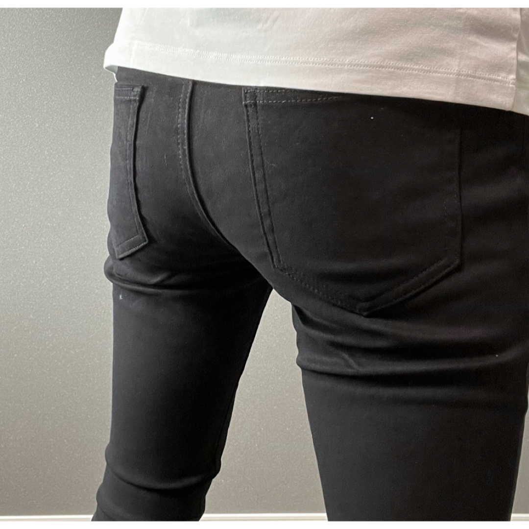 【美スキニーパンツ】④ハイブラックお洒落デニム人気 ザラ ロンハーマン 好きな方 メンズのパンツ(その他)の商品写真