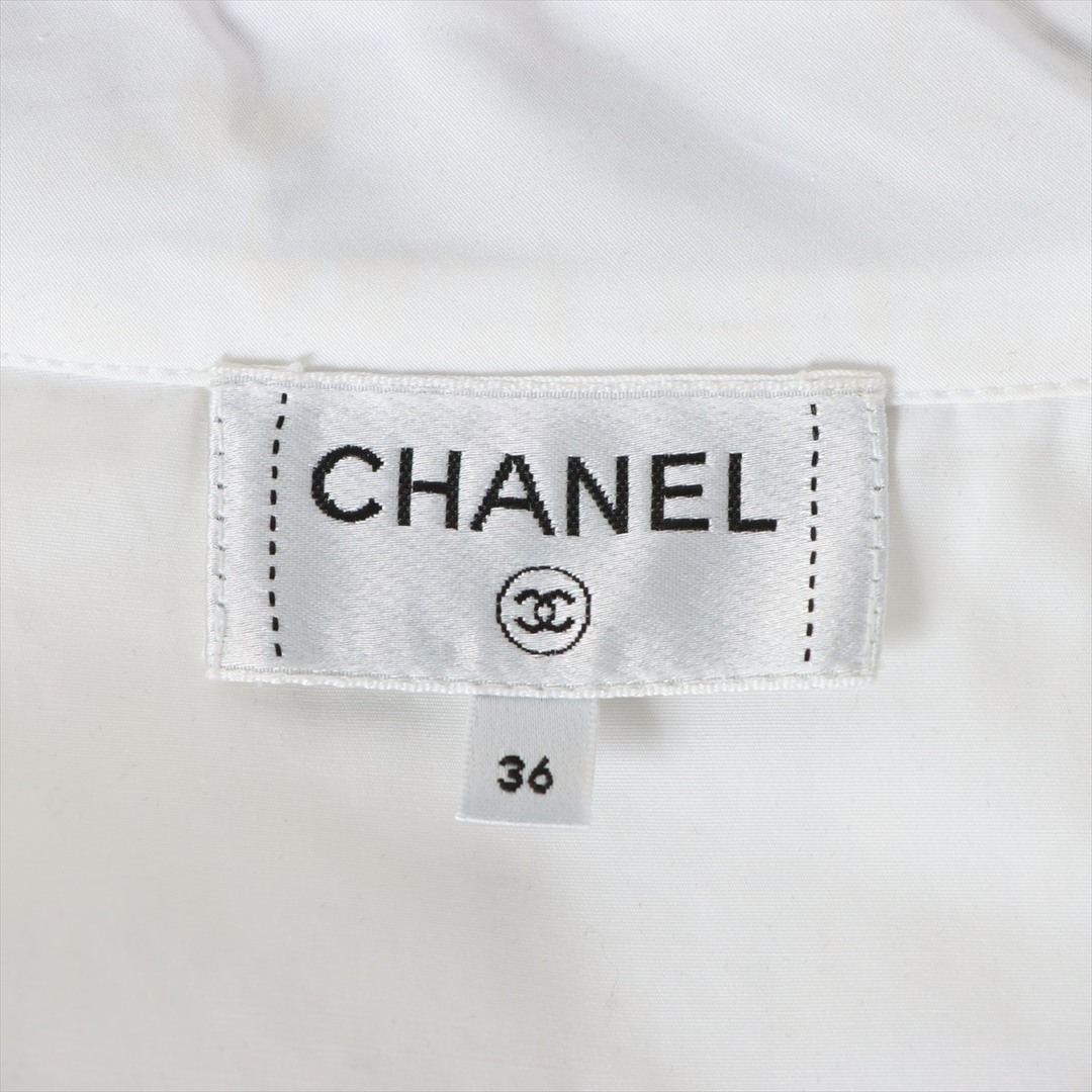 CHANEL(シャネル)のシャネル ココボタン コットン×シルク 36 ブラック×ホワイト レディー レディースのレッグウェア(タイツ/ストッキング)の商品写真