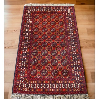 107×67cm　アフガニスタン 絨毯手織り ホジャロシュナイ(カーペット)