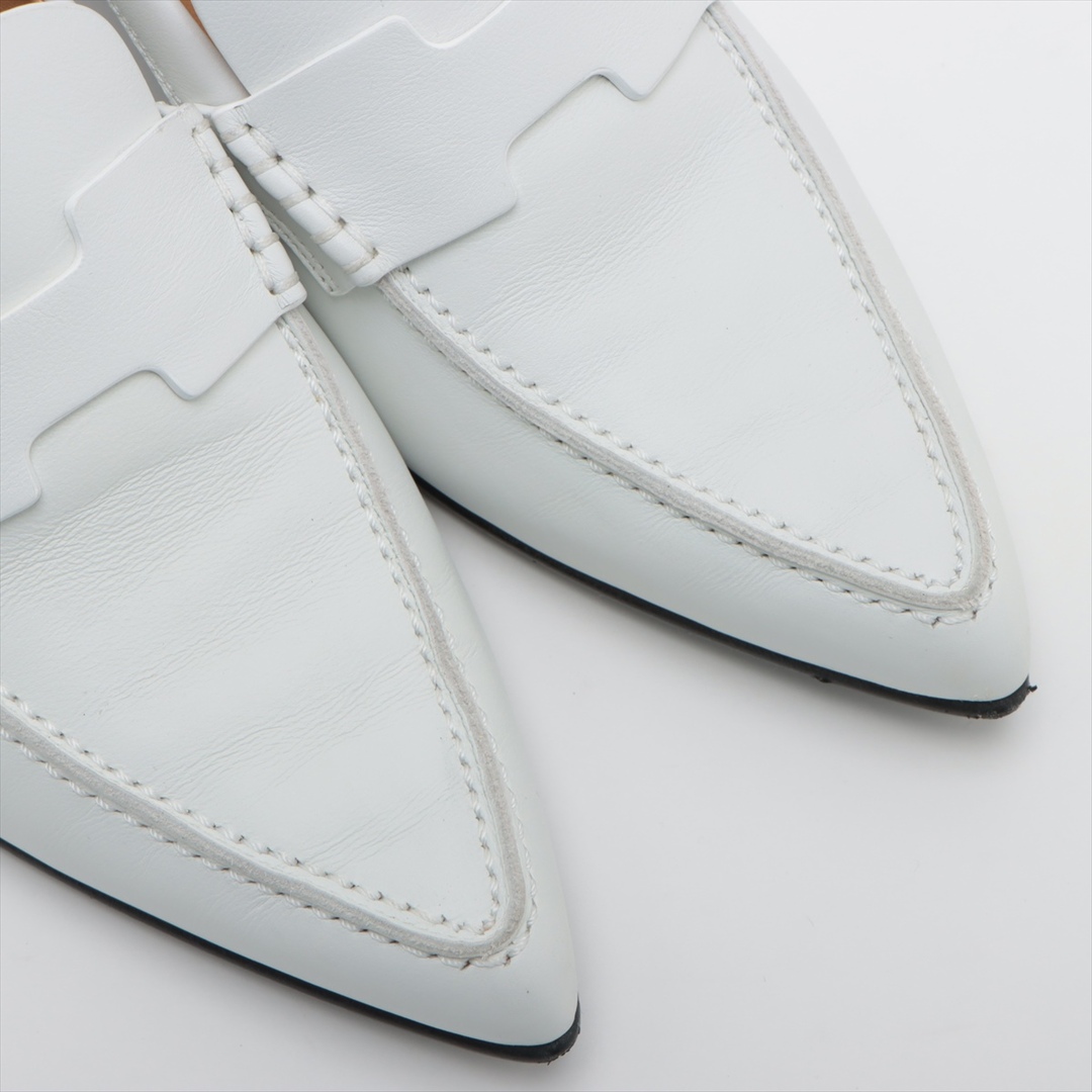 Hermes(エルメス)のエルメス グロリアス レザー 37.5 ホワイト レディース パンプス レディースの靴/シューズ(ハイヒール/パンプス)の商品写真