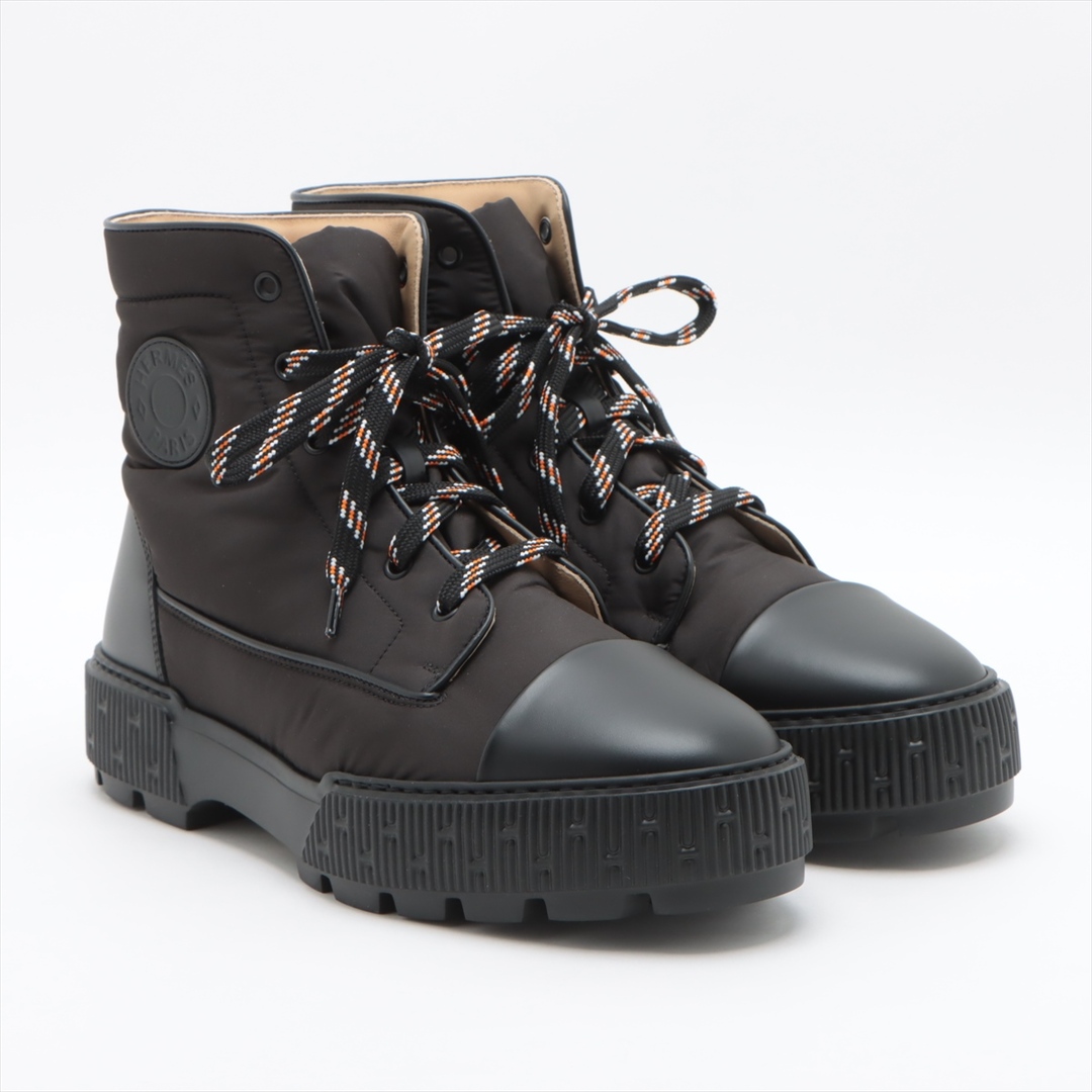 Hermes(エルメス)のエルメス フレッシュ レザー×ファブリック 42 ブラック メンズ ブーツ メンズの靴/シューズ(ブーツ)の商品写真
