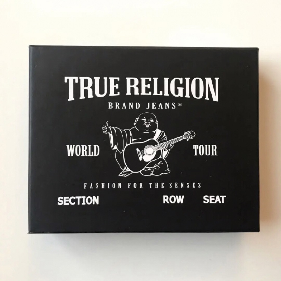 True Religion(トゥルーレリジョン)のレア【新品】本革 トゥルーレリジョン USA レザー 折り財布 黒 メンズのファッション小物(折り財布)の商品写真