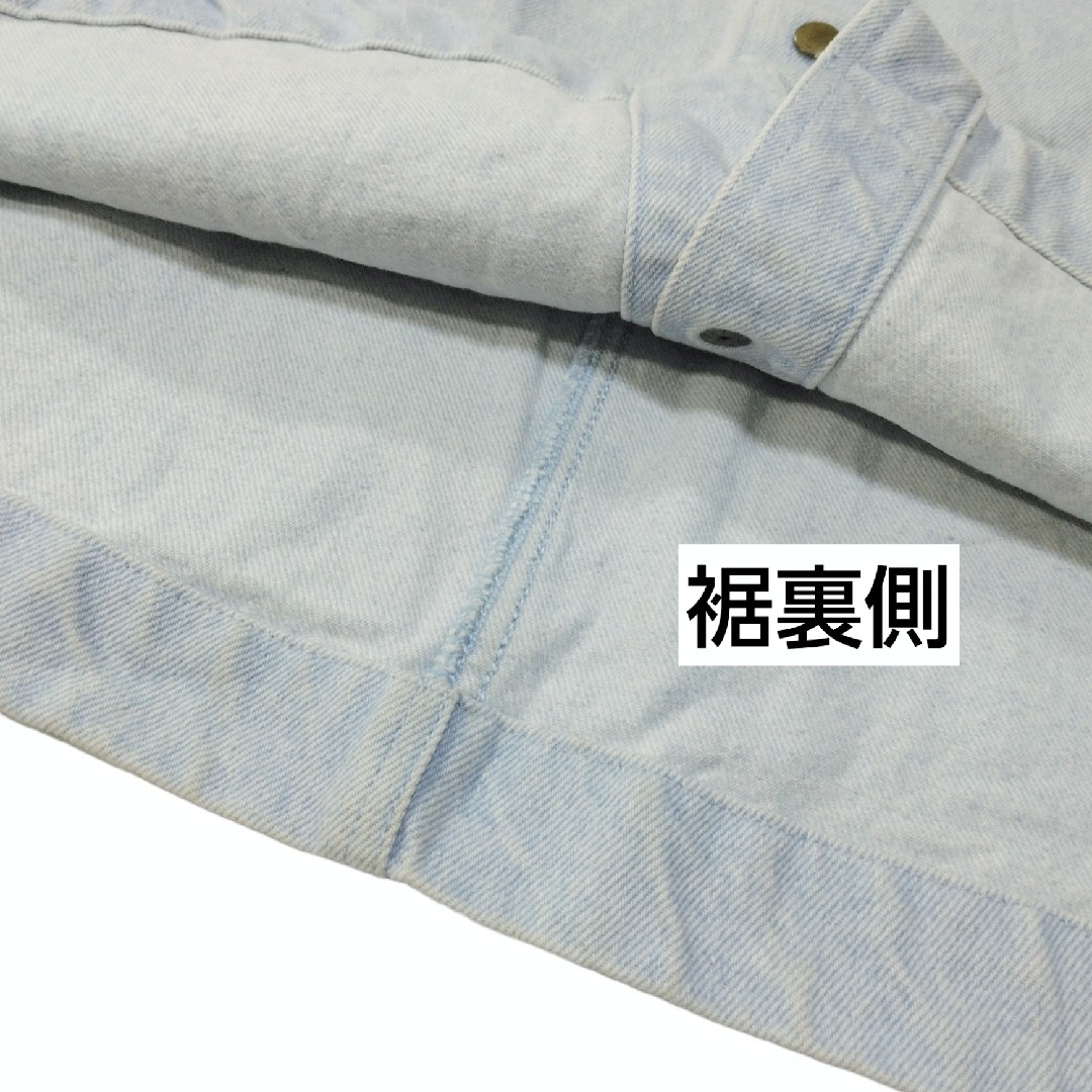 KANEKO ISAO(カネコイサオ)のカネコイサオ ✿ デニム ロングスカート ライトブルー フレア Aライン リボン レディースのスカート(ロングスカート)の商品写真