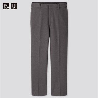 ユニクロ(UNIQLO)の新品【冬物格安売切り】ユニクロ ウールブレンドジャージーパンツ グレー W85(スラックス)