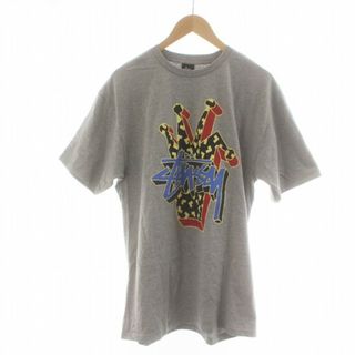 ステューシー(STUSSY)のステューシー STUSSY Tシャツ カットソー 半袖 L グレー(Tシャツ/カットソー(半袖/袖なし))