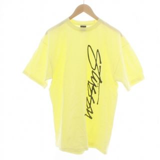 ステューシー(STUSSY)のステューシー STUSSY Tシャツ カットソー 半袖 ロゴ 薄手 L 黄(Tシャツ/カットソー(半袖/袖なし))