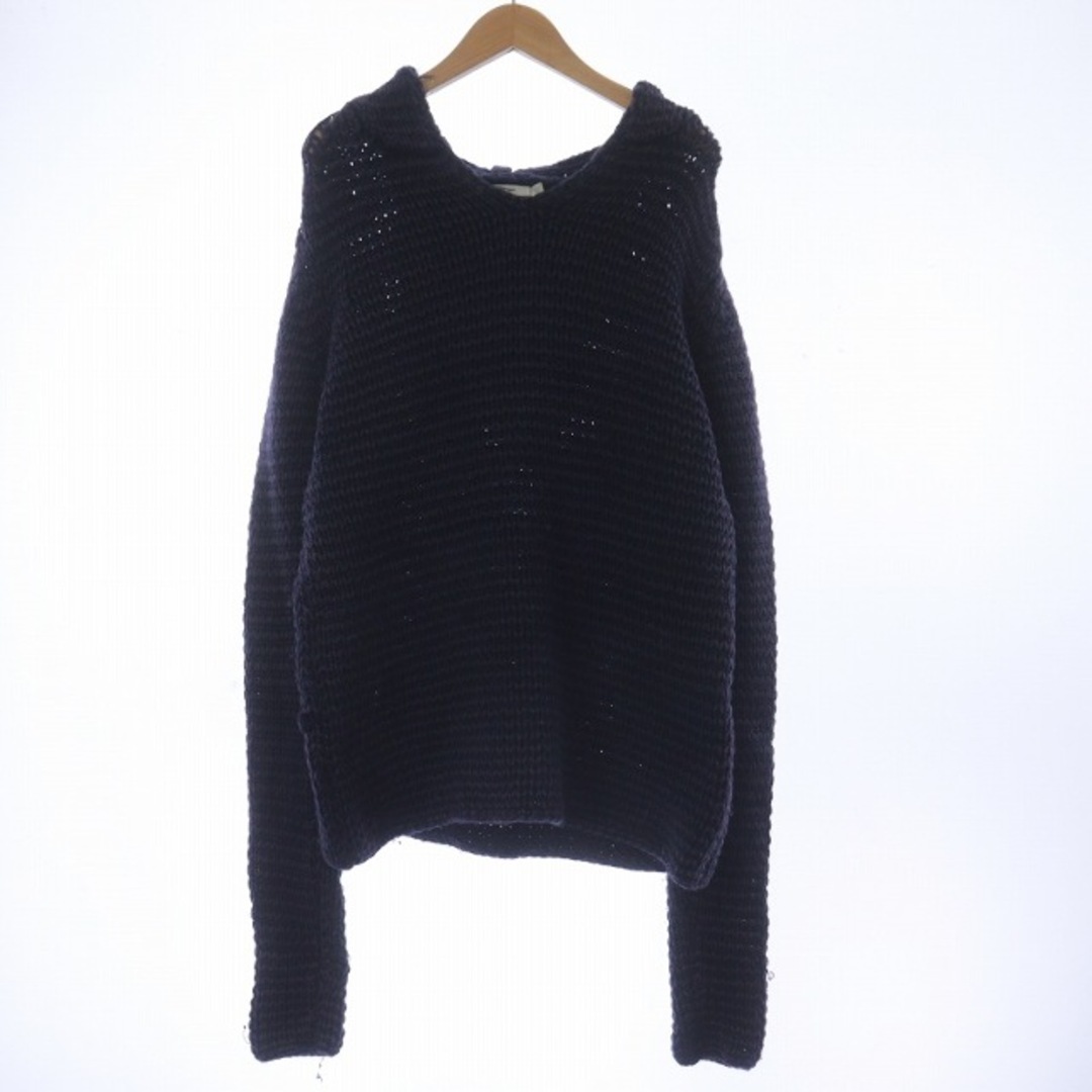 Alexander Wang(アレキサンダーワン)のALEXANDER WANG T BY ニット セーター フード付き M 紺 メンズのトップス(ニット/セーター)の商品写真