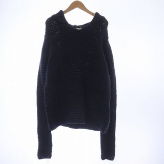 アレキサンダーワン(Alexander Wang)のALEXANDER WANG T BY ニット セーター フード付き M 紺(ニット/セーター)