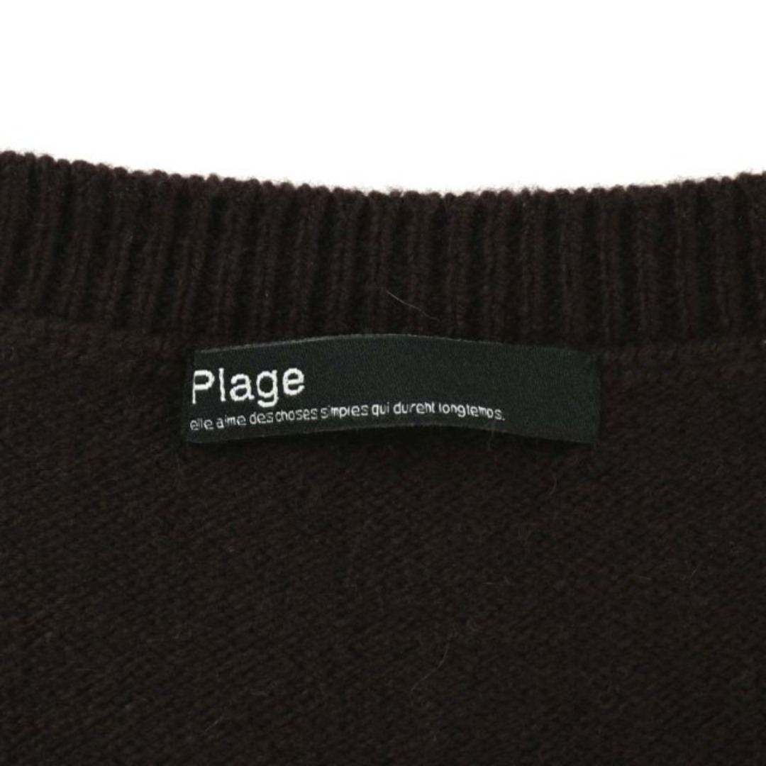 Plage(プラージュ)のプラージュ 22AW ニット セーター ベスト ウール ロング Vネック 茶色 レディースのトップス(ベスト/ジレ)の商品写真