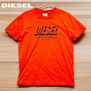 ディーゼル(DIESEL)のDIESEL メンズ Tシャツ 半袖 ロゴプリント ORN/オレンジ サイズL(Tシャツ/カットソー(半袖/袖なし))