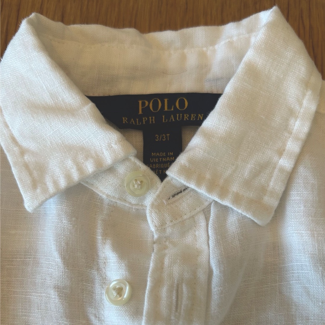 POLO RALPH LAUREN(ポロラルフローレン)の白シャツ　ラルフローレン キッズ/ベビー/マタニティのキッズ服男の子用(90cm~)(Tシャツ/カットソー)の商品写真
