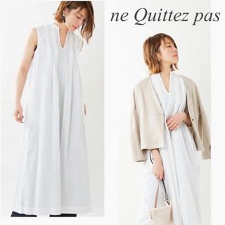 イエナ(IENA)のne Quittez pas ヌキテパ ロングワンピース マキシワンピ ホワイト(ロングワンピース/マキシワンピース)