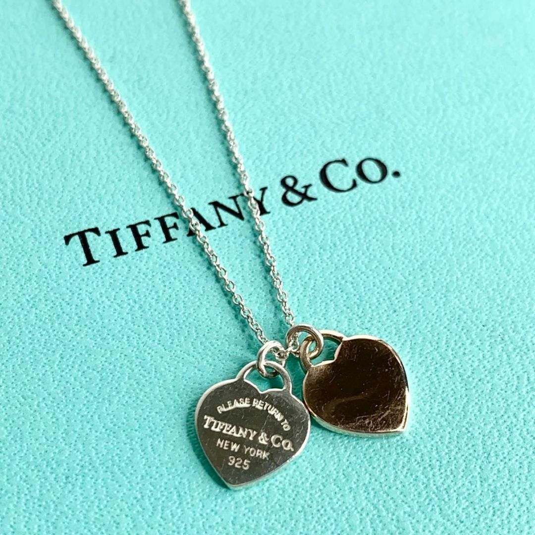 Tiffany & Co.(ティファニー)のティファニー 925 メタル リターントゥ ダブルハートタグ ペンダント コンビ レディースのアクセサリー(ネックレス)の商品写真