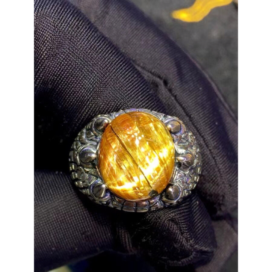 ⭐︎【天然】タイチンクオーツ リング s925 14.5x12x10mm ⭐︎【天然】タイチンクオーツ リング s925 14.5x12x10mm
