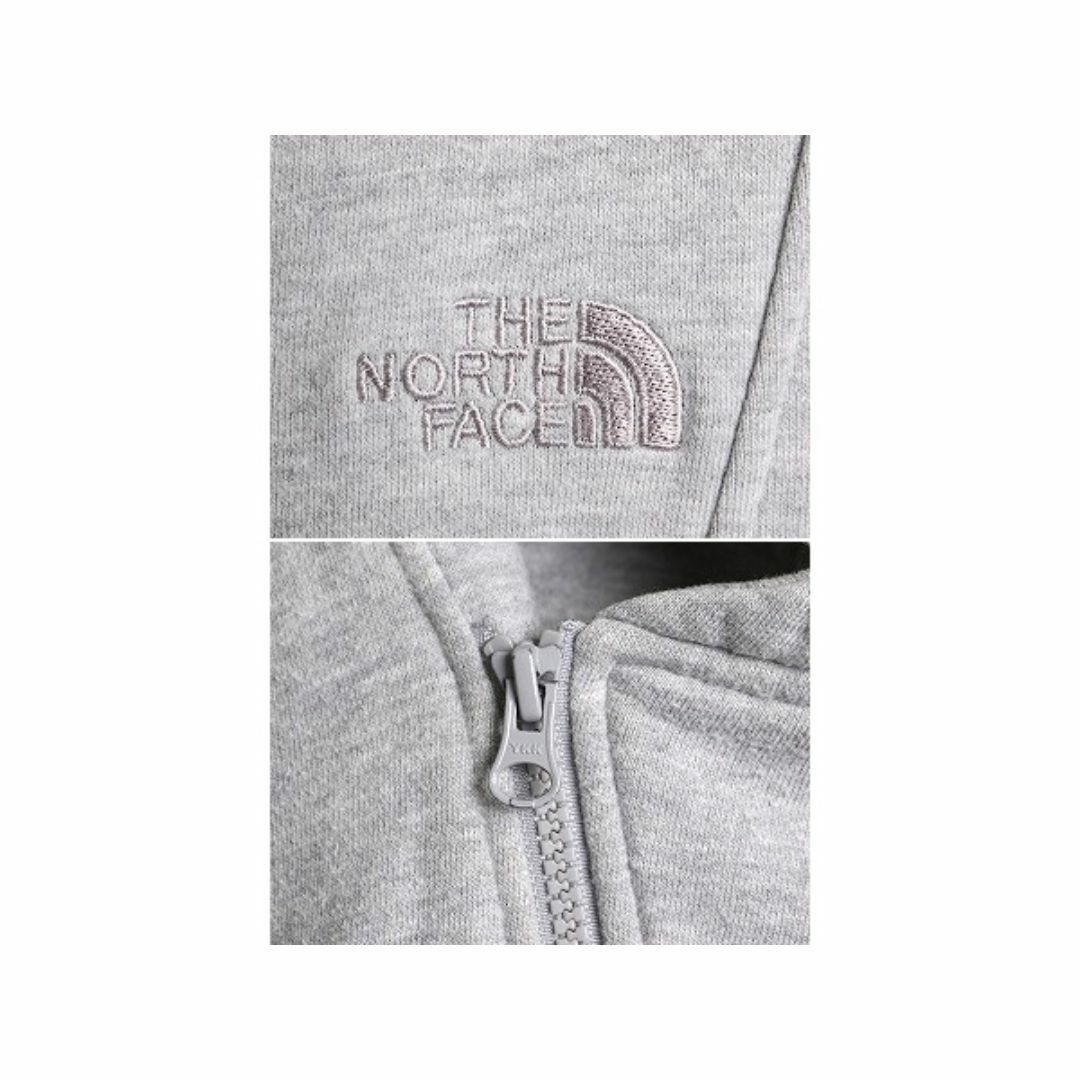 THE NORTH FACE(ザノースフェイス)のUS企画 ノースフェイス フルジップ スウェット フード パーカー レディース L / 古着 The North Face アウトドア ライダース タイプ 灰 レディースのトップス(パーカー)の商品写真