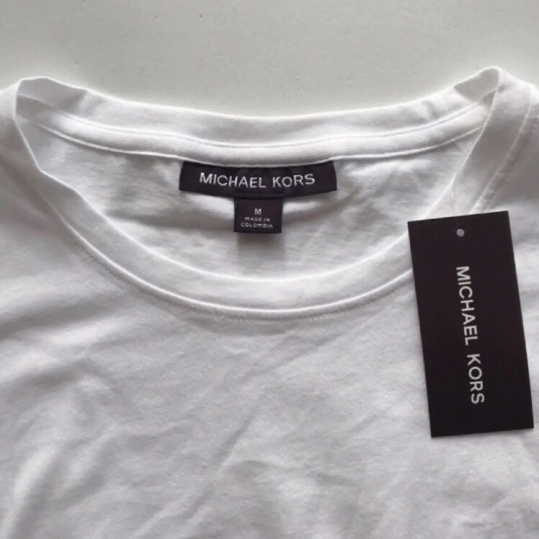 Michael Kors(マイケルコース)のレア 新品 マイケルコース USA メンズ ロング Tシャツ M 白 メンズのトップス(Tシャツ/カットソー(七分/長袖))の商品写真