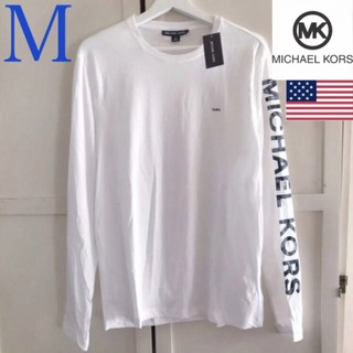 マイケルコース(Michael Kors)のレア 新品 マイケルコース USA メンズ ロング Tシャツ M 白(Tシャツ/カットソー(七分/長袖))