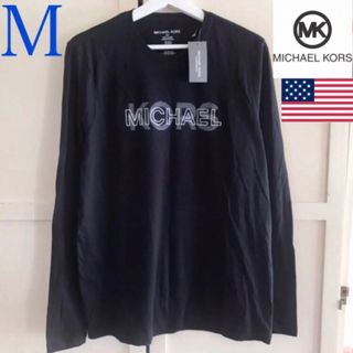 マイケルコース(Michael Kors)のレア 新品 MK マイケルコース USA メンズ ロング Tシャツ M 黒(Tシャツ/カットソー(七分/長袖))