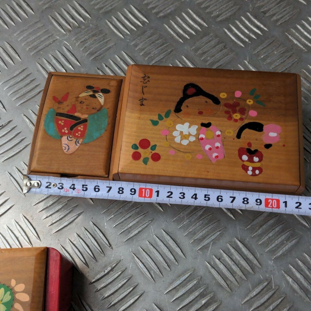 昭和レトロ 木製 小箱 小物入 宝箱 ボックス/和風 女の子ミラー 昭和レトロ 木製 小箱 小物入 宝箱 ボックス/和風 女の子ミラー