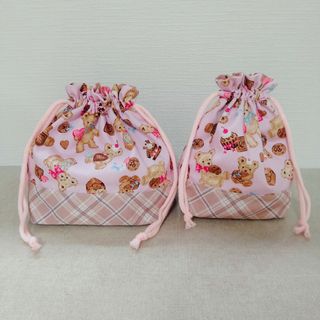 ハンドメイド お弁当袋 コップ袋 ２点セット(外出用品)