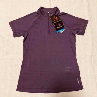 マムート(Mammut)のMAMMUT マムート　ハーフジップ　レディース　半袖 シャツ　S パープル　紫(登山用品)