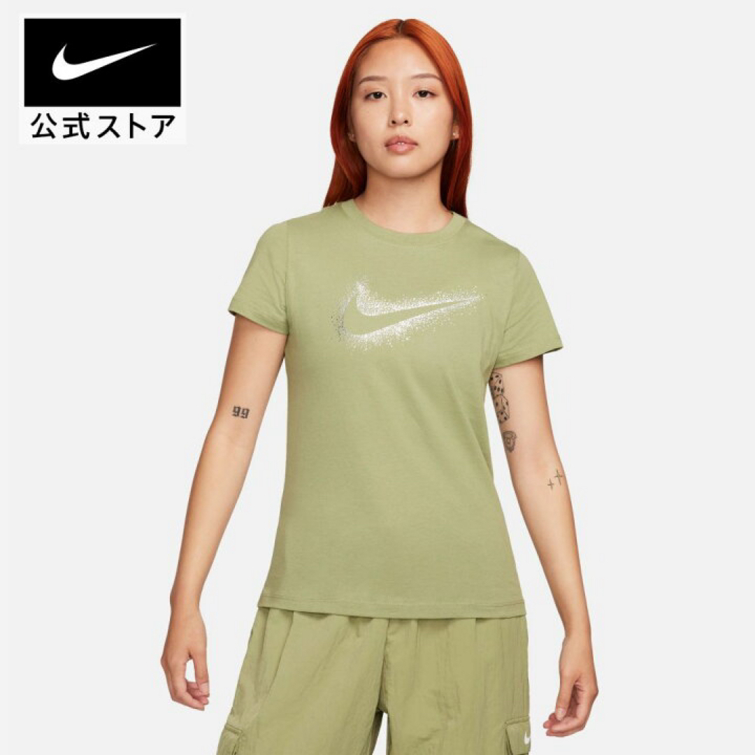 NIKE(ナイキ)の新品★NIKE★半袖tシャツ★スウッシュ★トレーニングウェア★Lサイズ レディースのトップス(Tシャツ(半袖/袖なし))の商品写真