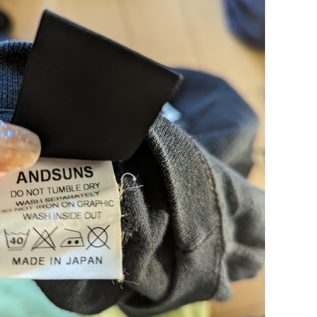 ANDSUNS(アンドサンズ)のAND SUNS＊アンドサンズ＊フォトプリントTシャツ＊ブラックM メンズのトップス(Tシャツ/カットソー(半袖/袖なし))の商品写真