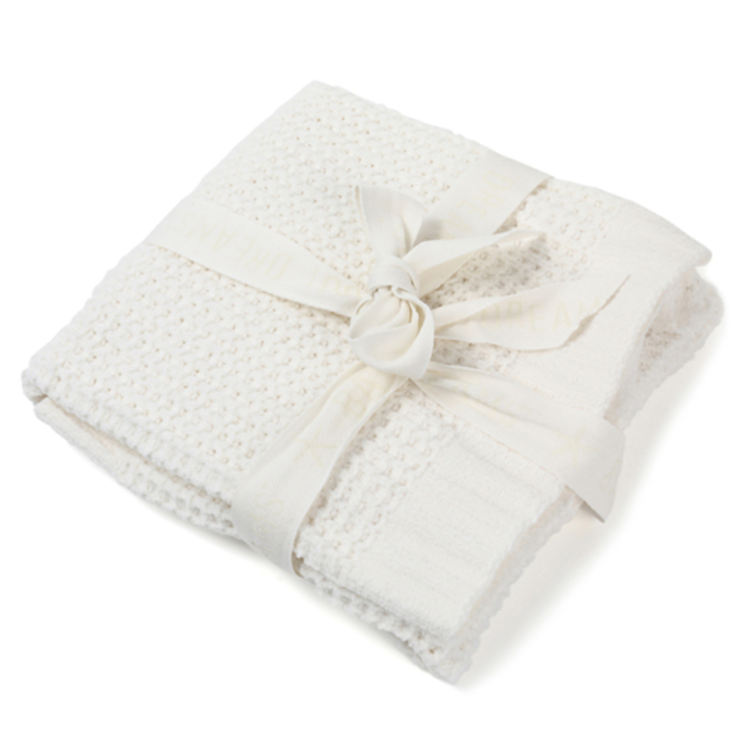 BAREFOOT DREAMS(ベアフットドリームス)のBarefoot Dreams Waffle Baby Blanket   Pearl キッズ/ベビー/マタニティの寝具/家具(毛布)の商品写真