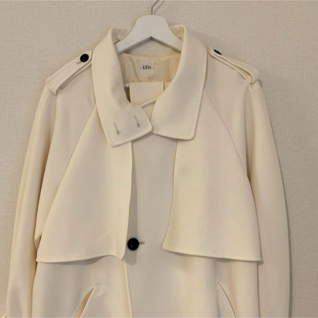 L'Or  stand collar long coat  ロル トレンチコート レディースのジャケット/アウター(トレンチコート)の商品写真