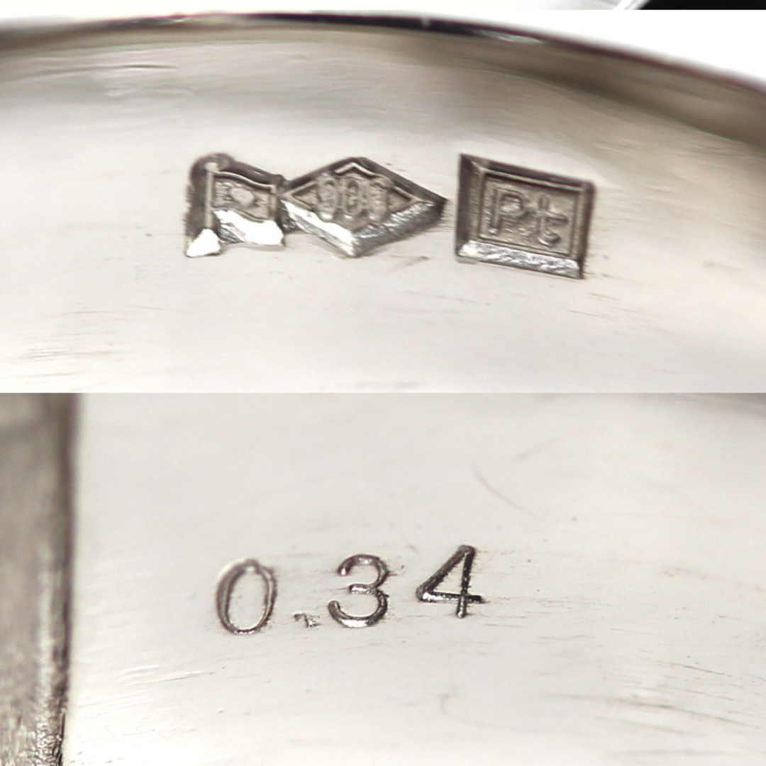 プラチナ印台リング14.3g【ダイヤモンド0.36ct、プラチナPt900 プラチナ印台リング14.3g【ダイヤモンド0.36ct、プラチナPt900