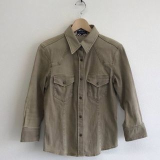 『USED』 BURBERRY LONDON バーバリーロンドン  デニムシャツジャケット デニムジャケット ベージュ系 レディース【中古】(Gジャン/デニムジャケット)