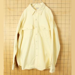 エルエルビーン(L.L.Bean)の70s80s USA製 LLBeanシャモアクロスシャツ イエローXL ss44(シャツ)