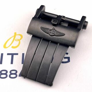 ブライトリング(BREITLING)のc528【ブライトリング】極美品”激レア”20mm Dバックル ブラック 黒尾錠(金属ベルト)