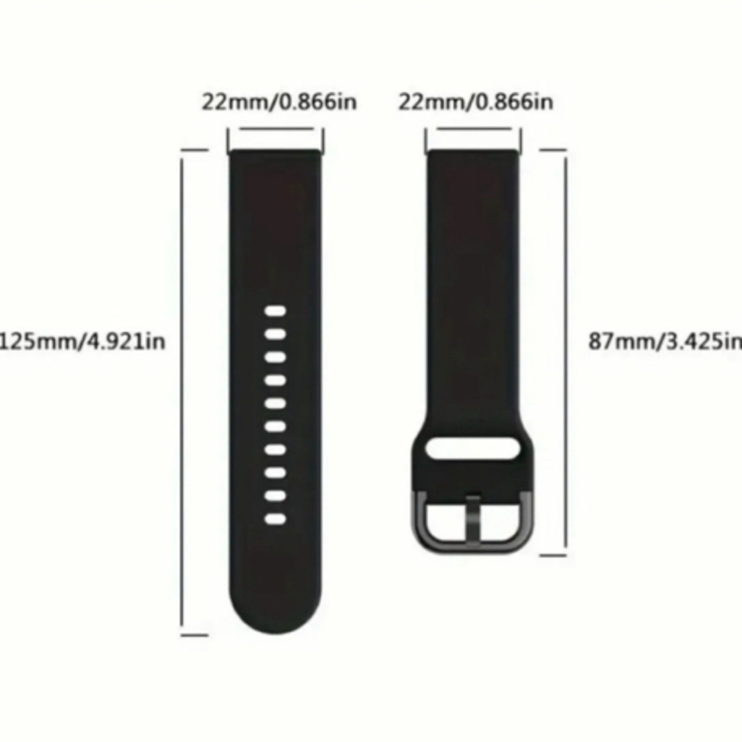 スマートウォッチベルト22mmメンズ&レディース兼用 スマホ/家電/カメラのスマホアクセサリー(その他)の商品写真