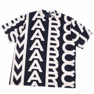 MARC JACOBS - 美品 マークジェイコブス MARC JACOBS Tシャツ カットソー 総柄 ショートスリーブ コットン トップス メンズ S ブラック/ホワイト