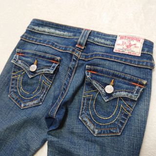 トゥルーレリジョン(True Religion)のトゥルーレリジョン　ブーツカットデニム　フレアデニム　クラッシュ加工　Y2K(デニム/ジーンズ)