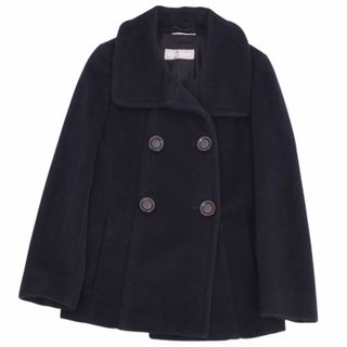 Max Mara - 美品 マックスマーラ Max Mara コート ダブルブレスト ウール アンゴラ アウター レディース JI38 USA4 FB36 GB6(M相当) ブラック