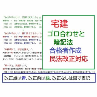 宅建ゴロ合わせ１００個と暗記法！司法書士・宅建合格者作成の語呂合わせ(資格/検定)