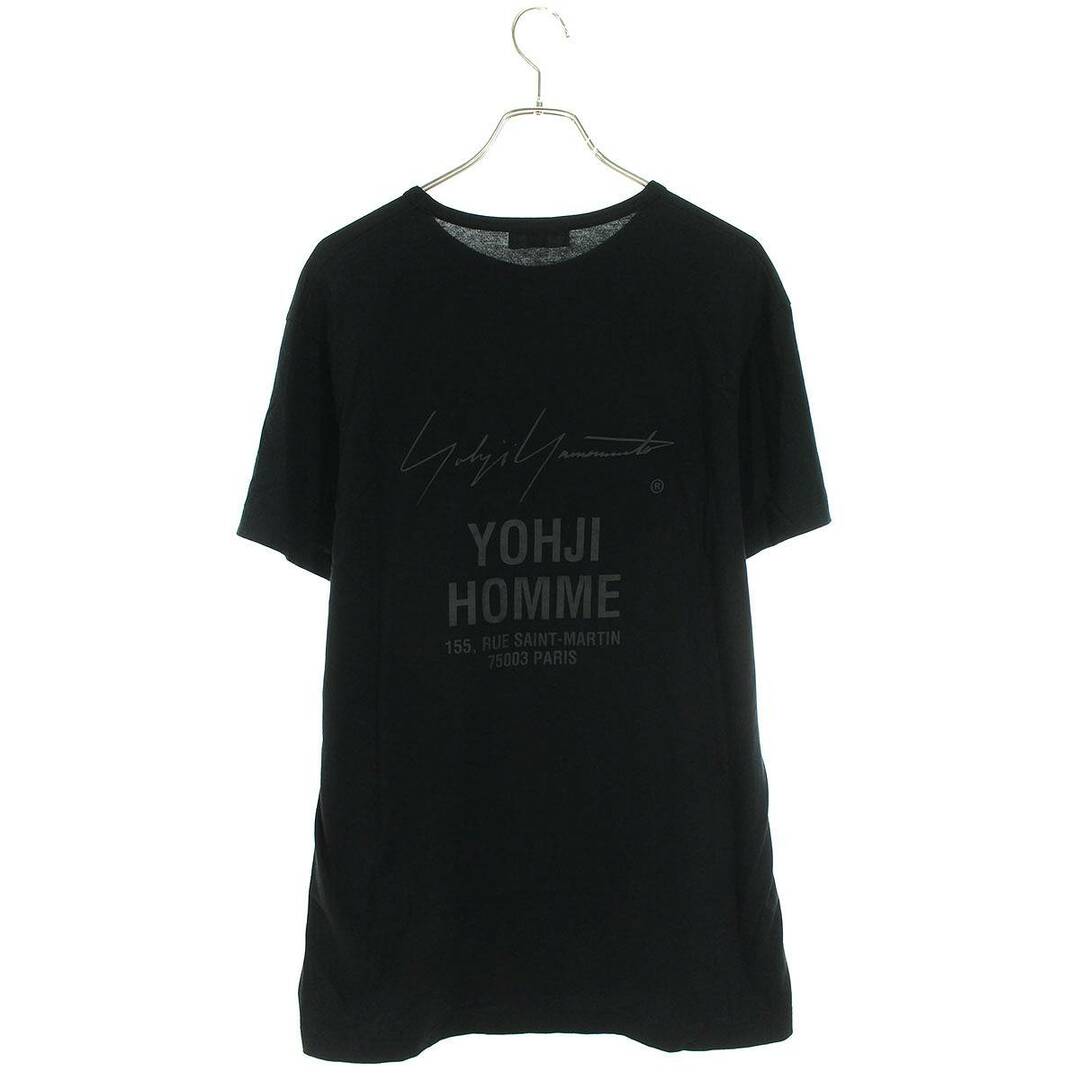 Yohji Yamamoto POUR HOMME(ヨウジヤマモトプールオム)のヨウジヤマモトプールオム  17AW  HK-T40-082 バックロゴプリントTシャツ メンズ 3 メンズのトップス(Tシャツ/カットソー(半袖/袖なし))の商品写真