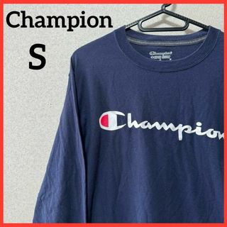 チャンピオン(Champion)の【希少】Champion 長袖Tシャツ プリントTシャツ ワンポイント 刺繍ロゴ(Tシャツ/カットソー(七分/長袖))