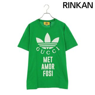 グッチ(Gucci)のグッチ ×アディダス adidas  22AW  717422 XJEXH ダブルネームロゴプリントTシャツ メンズ M(Tシャツ/カットソー(半袖/袖なし))