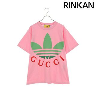 グッチ(Gucci)のグッチ ×アディダス adidas  22AW  723384 XJE2A ダブルネームロゴプリントTシャツ メンズ XS(Tシャツ/カットソー(半袖/袖なし))